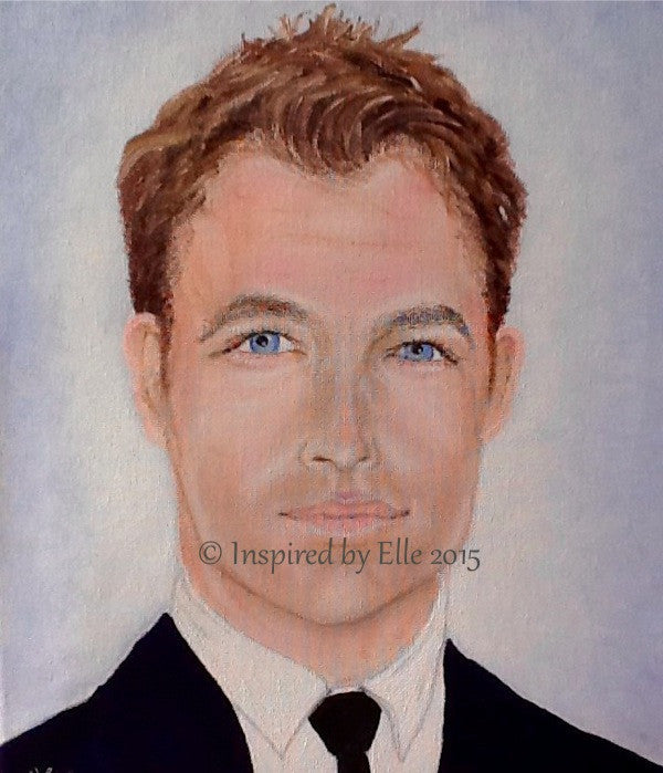 Celebrity Inspired Blue Eyes Male Portrait Painting Those Eyes Elle Smith