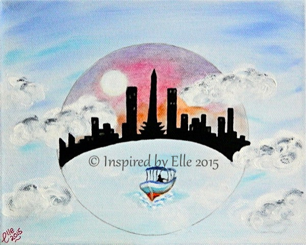 A new bubble art painting of Caracas