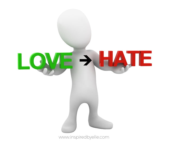 "The path from love to hate..."