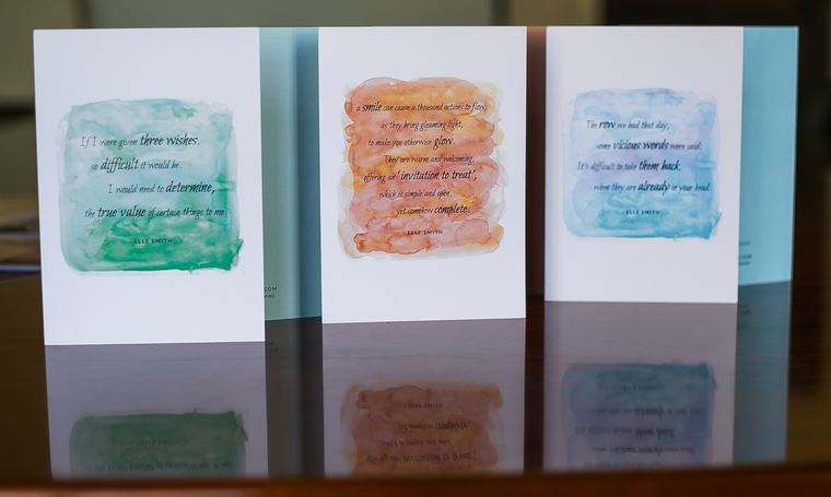 Set of Luxury Greeting Cards Poetry Card Set Elle Smith Poet Inspired By Elle