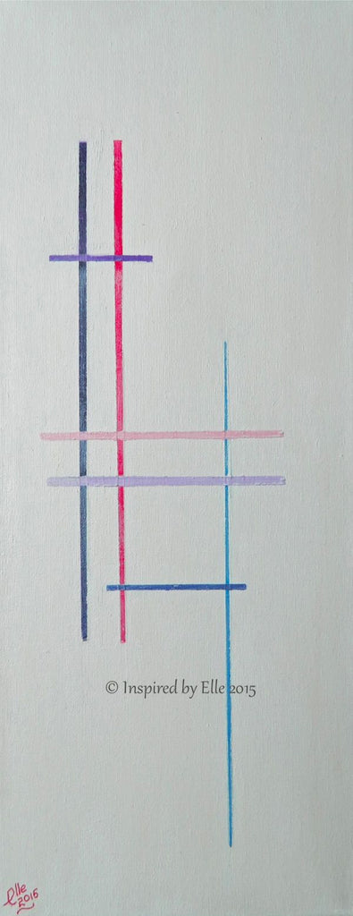 Abstract Art Painting Oil Paint Blurred Lines by Elle Smith London UK Artist Inspired By Elle