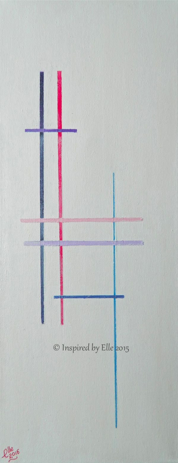 Abstract Art Painting Oil Paint Blurred Lines by Elle Smith London UK Artist Inspired By Elle