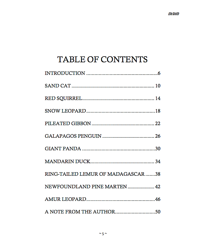 Index of Colour Us Back From Extinction by Elle Smith 