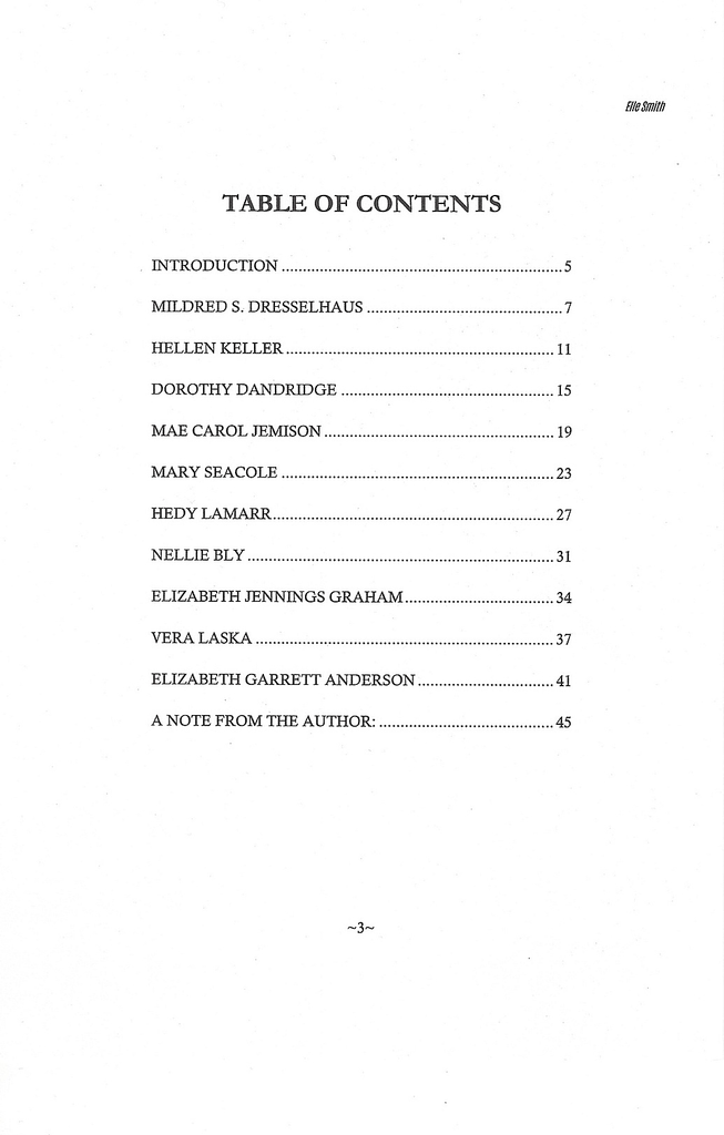Index of Colour Us Back from History Women Book by Elle Smith