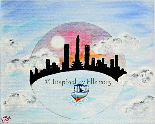 Bubble Art - Carnival in Caracas art painting oil paint Inspired by Elle Smith