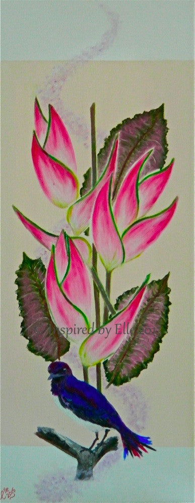 Flower art Heliconia Delight by Elle Smith Tropical Collection Oil Painting Inspired By Elle
