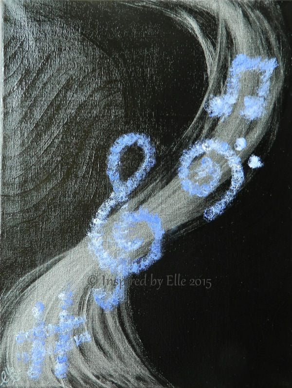 Music in the Dark abstract art painting in oils by inspired by Elle Smith Artist