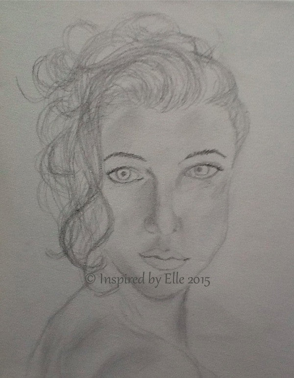 Sketch E Guess Who Elle Smith Pencil Sketch Art Drawing Inspired by Elle