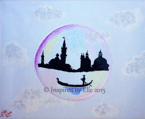 Venice in a Bubble oil painting Elle Smith Bubble Art Inspired By Elle